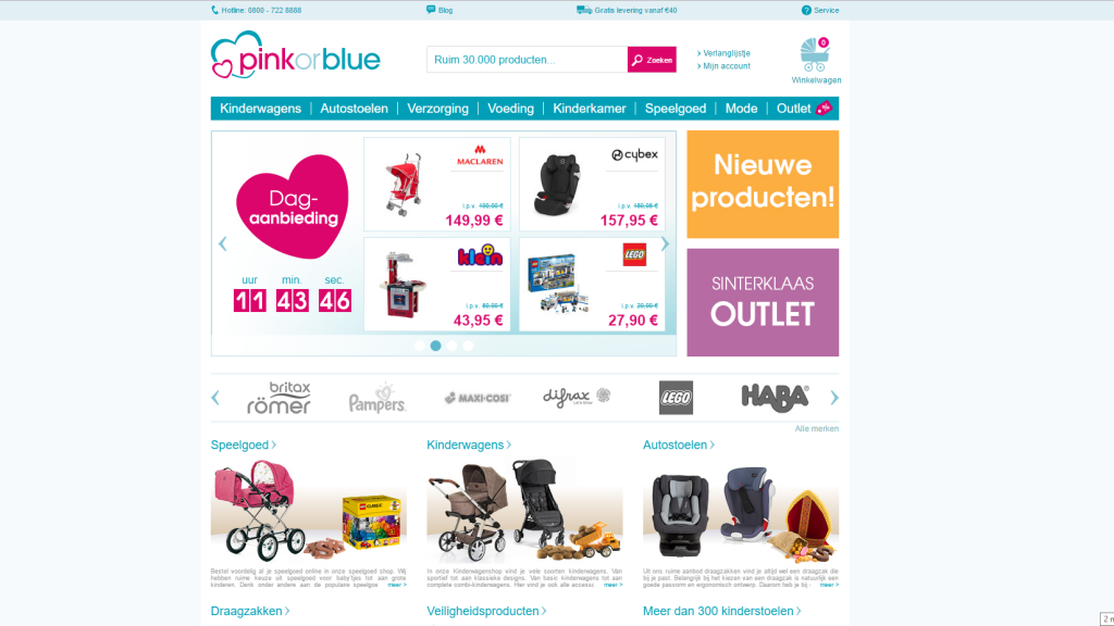 Pink or Blue shoptip voor kids