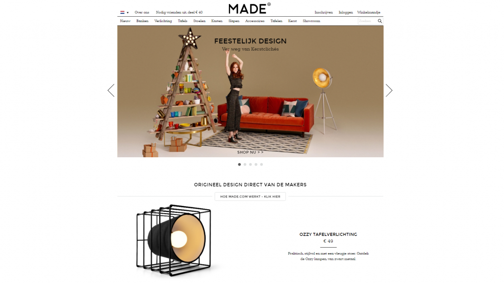 Echt design bij Made.com goede online shop